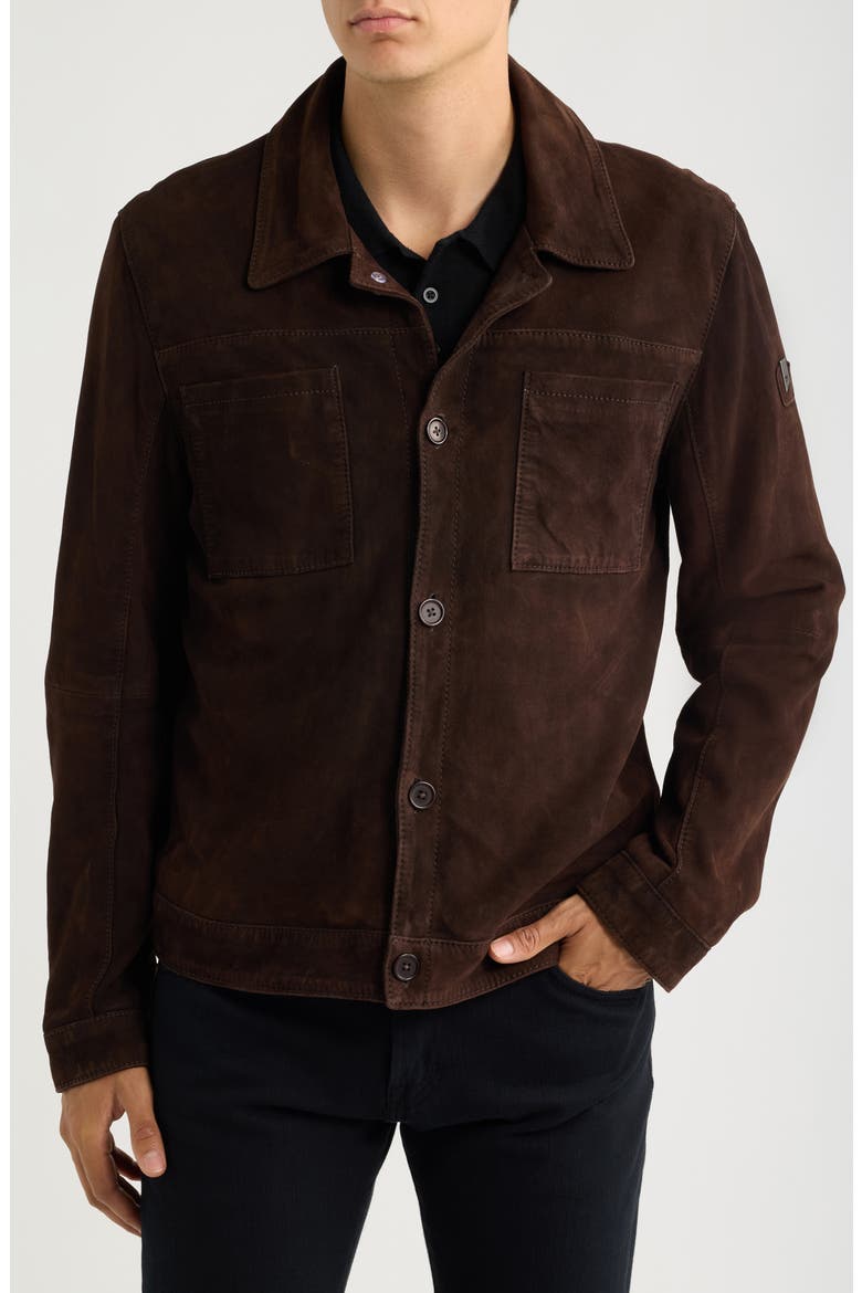 Yukon Leather Jacket, Alternate, color, DARK CHOCOLATE
