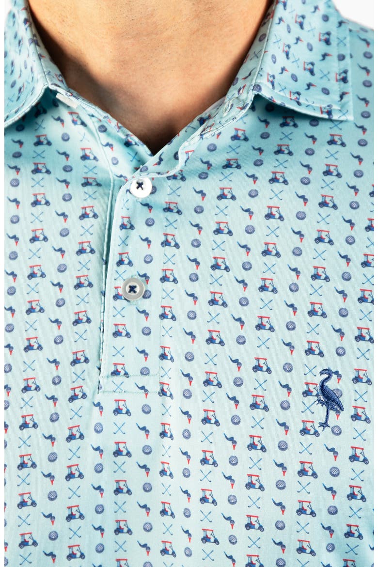 Golf Carts Performance Polo, Alternate, color, SEAFOAM