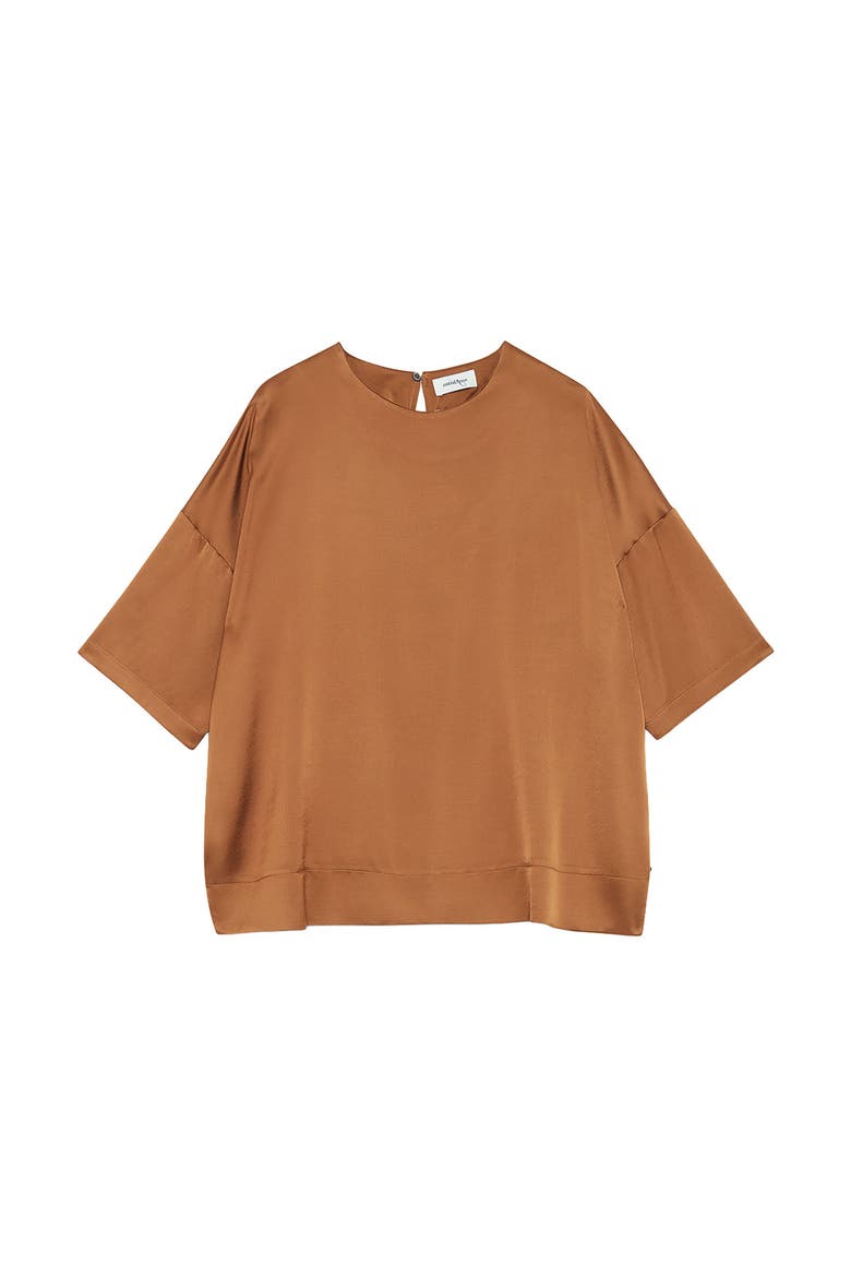 Viscose T-Shirt, Alternate, color, Brown