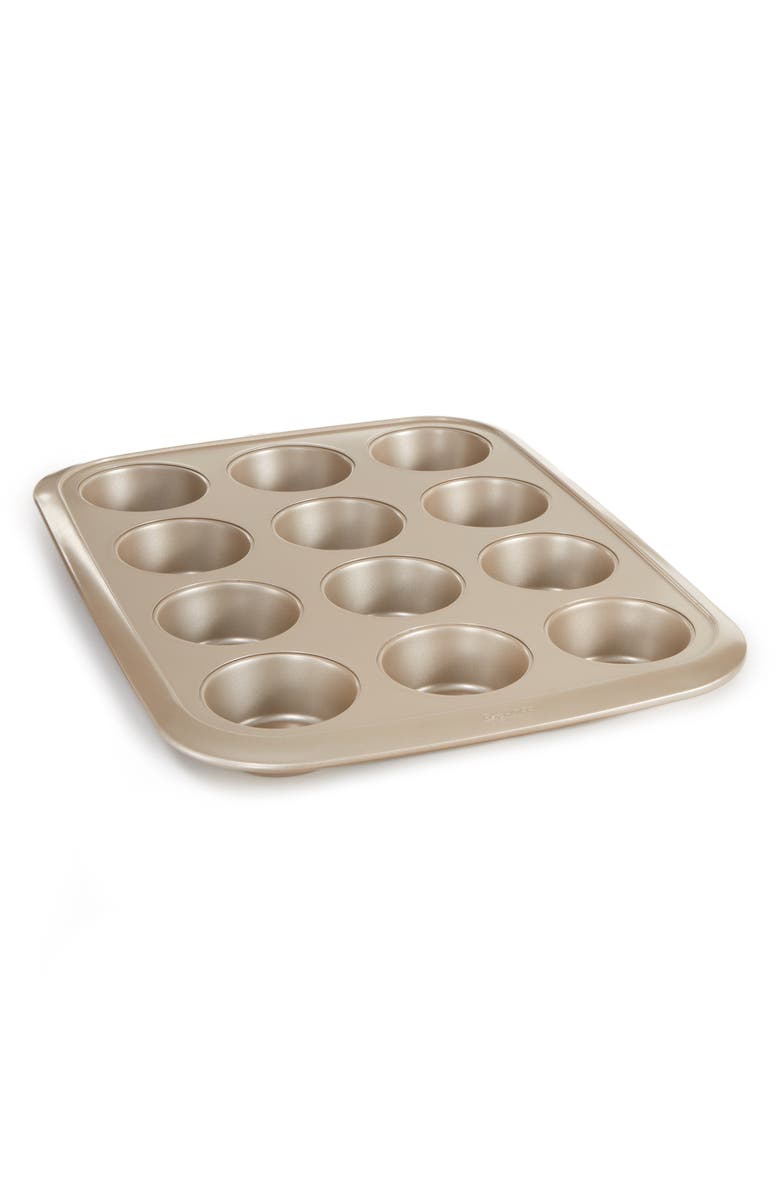 BergHOFF Leo Balance 12-Cup Muffin Pan, Main, color, Golden