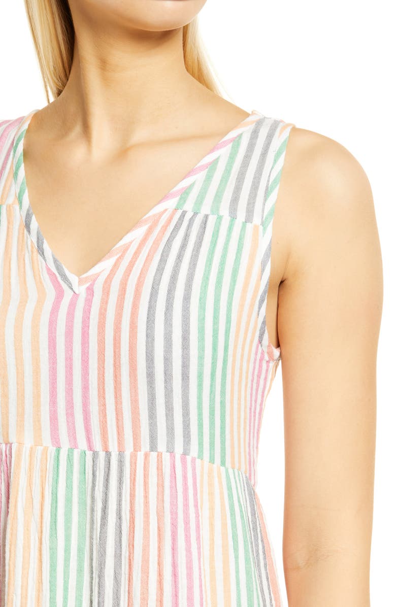 Marine Layer Corinne Stripe Tiered Maxi Dress, Alternate, color,