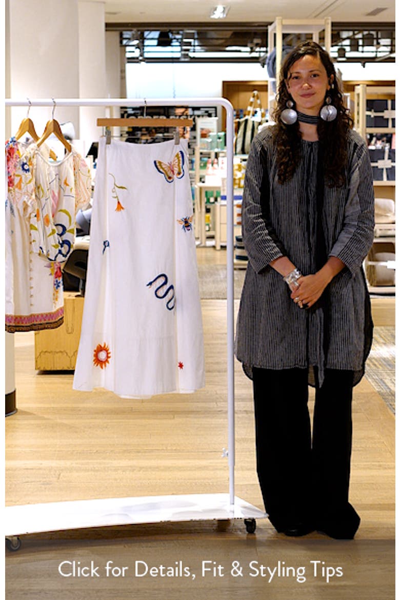 Eden Embroidered Organic Cotton Maxi Skirt video
