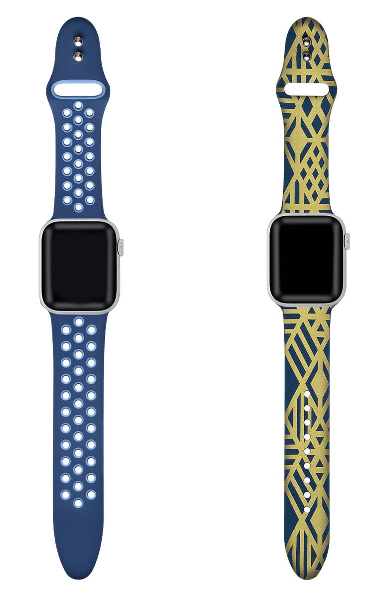 The Posh Tech Assorted 2-Pack Silicone Apple Watch<sup>®</sup> Watchbands, Alternate, color, Assorted
