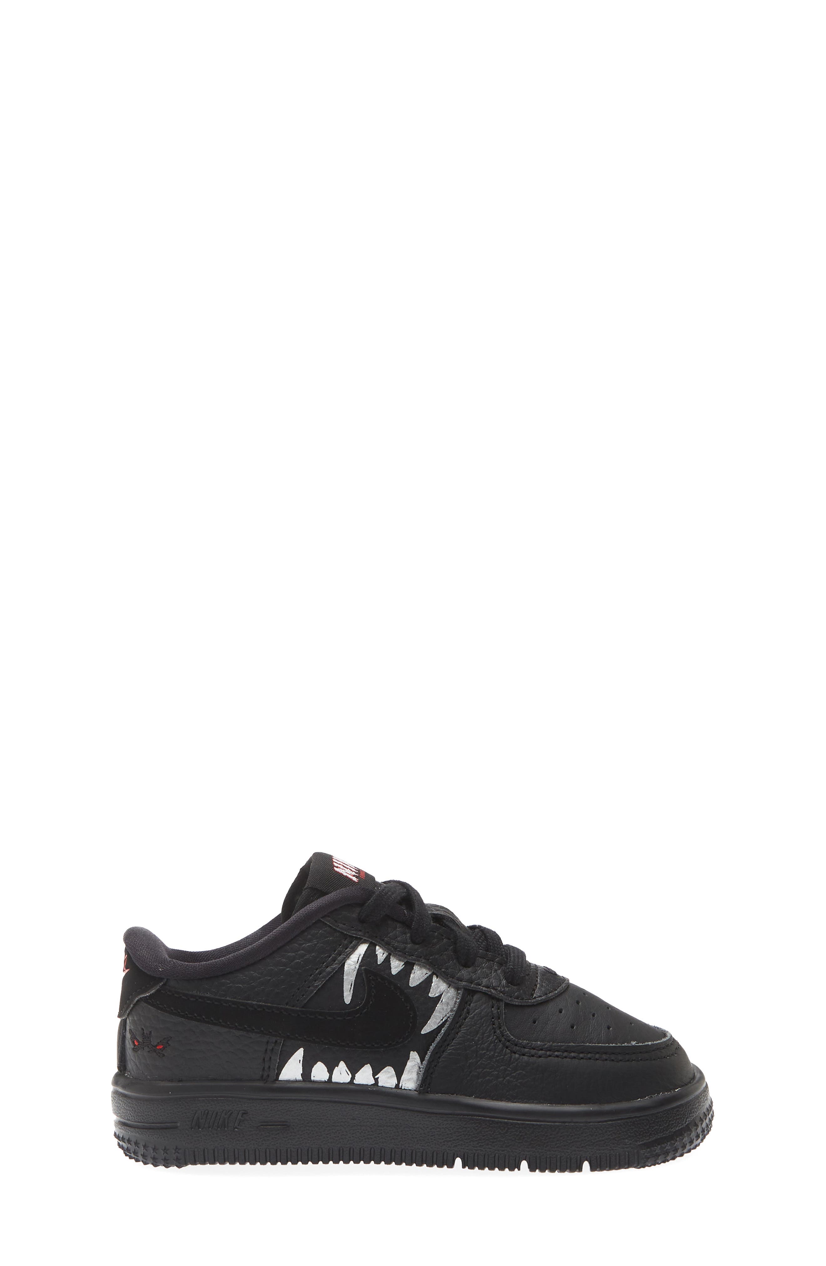 Kids' Air Force 1 LV8 Wolf Sneaker, Alternate, color, BLACK/ BLACK/ UNIVERSITY RED