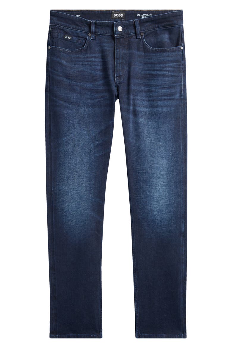Delaware Slim Fit Stretch Jeans, Alternate, color, DARK BLUE