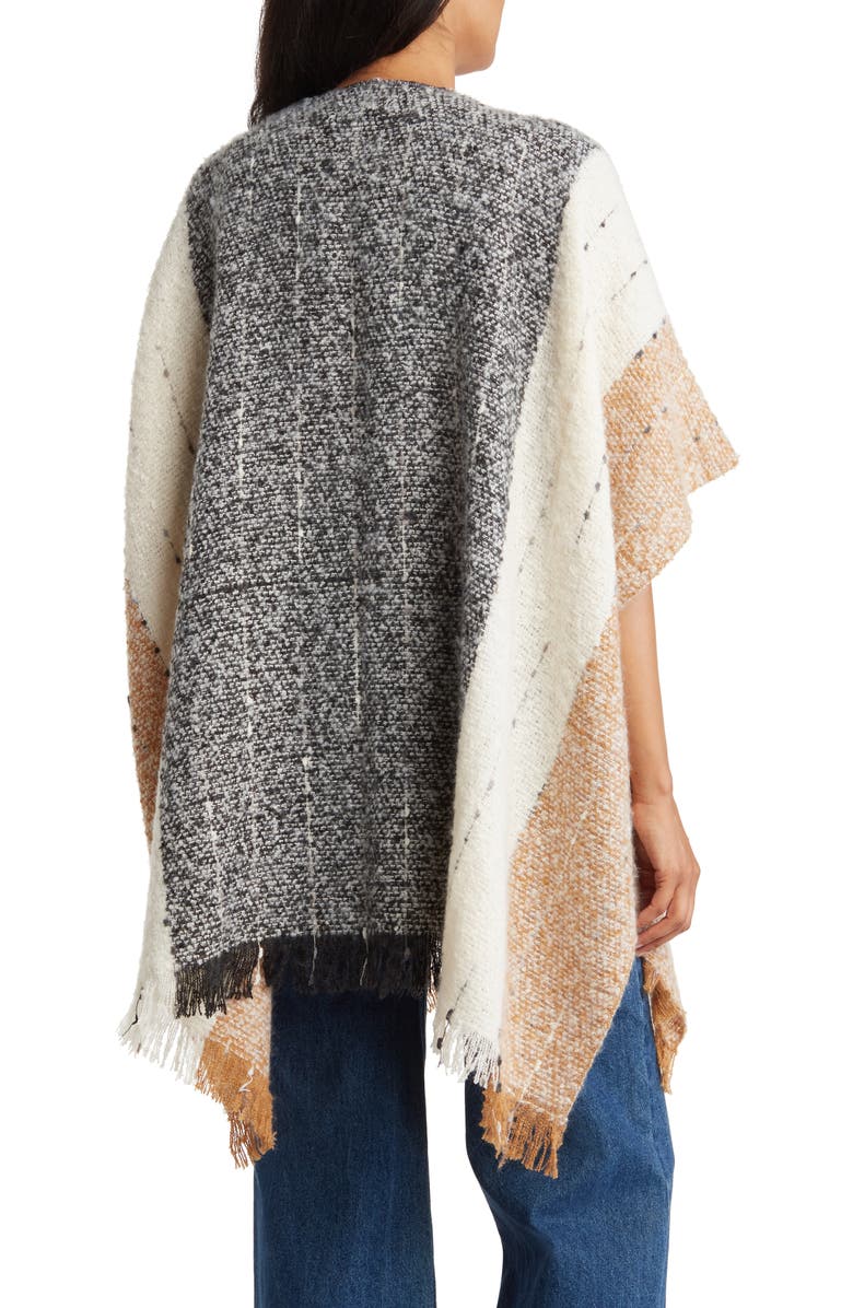 Nine West Stripe Popcorn Lux Wrap, Alternate, color, 