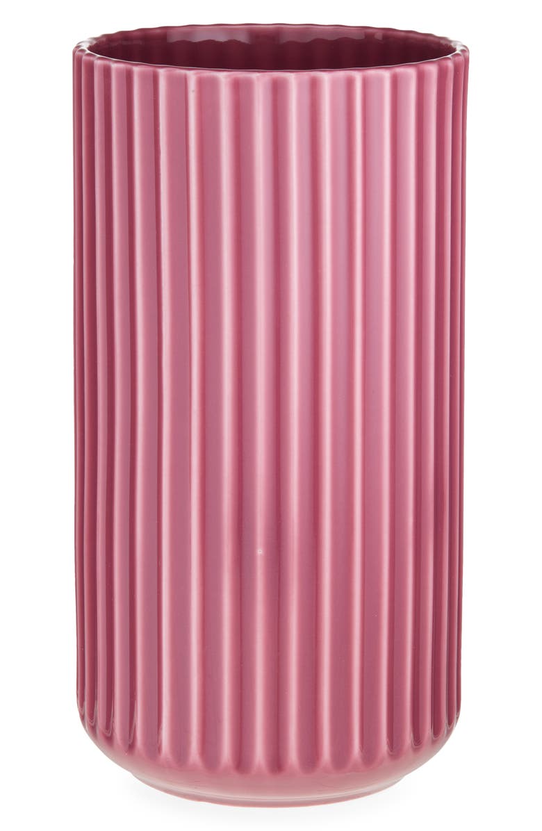 Lyngby Porcelaen 8-Inch Fluted Vase, Main, color, Purple