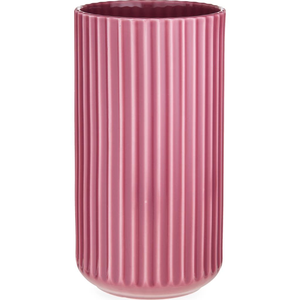 Lyngby Porcelaen 8-Inch Fluted Vase in Purple  product