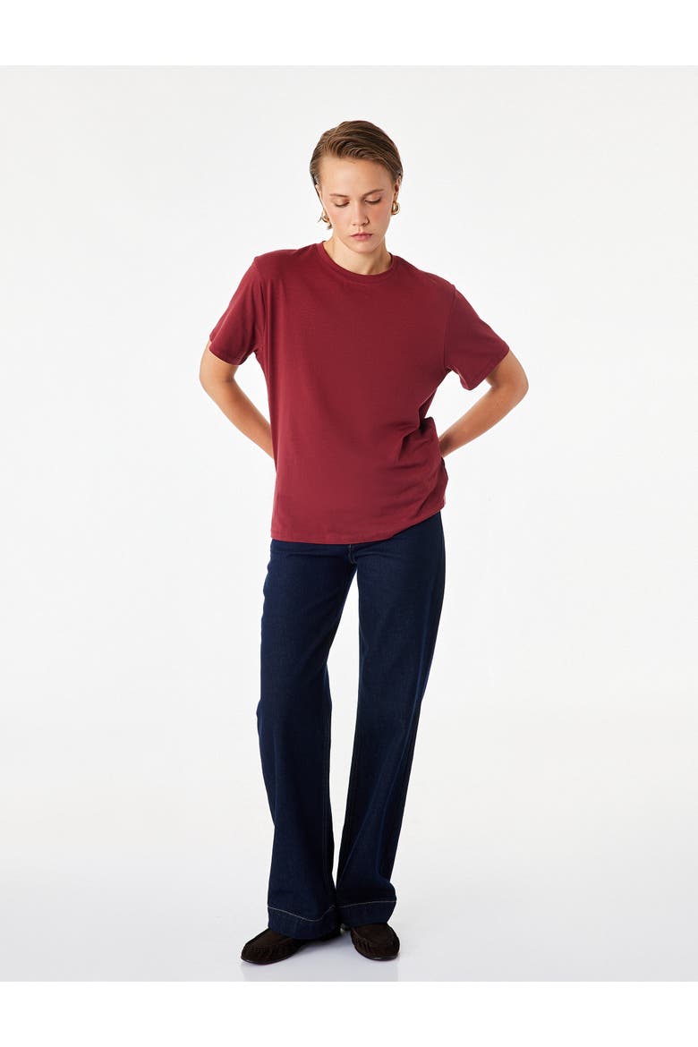 Oversize Basic T-Shirt, Main, color, BORDEUX