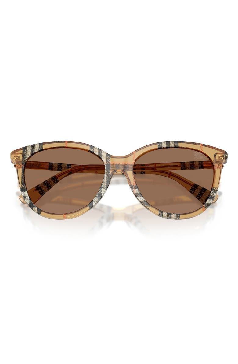 Burberry 55mm Phantos Sunglasses, Alternate, color, Dark Brown