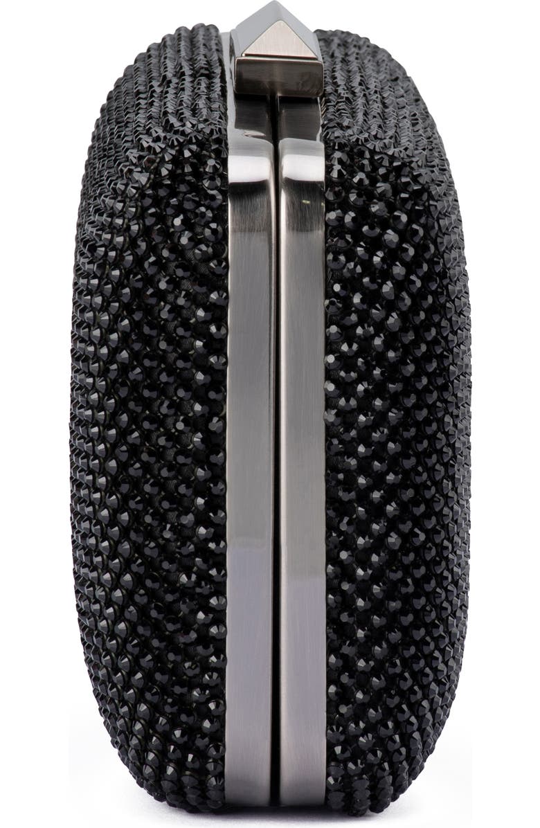 Olga Berg Ronny Crystal Mesh Frame Clutch, Alternate, color,