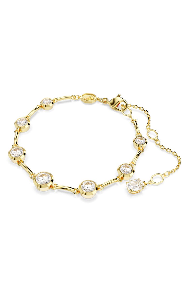 Swarovski Imber Space Out Bracelet, Alternate, color, White/ Gold