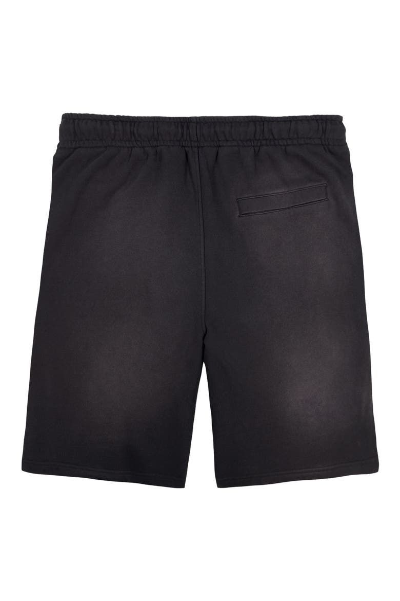 Diag Garment Wash Shorts, Alternate, color, BLACK