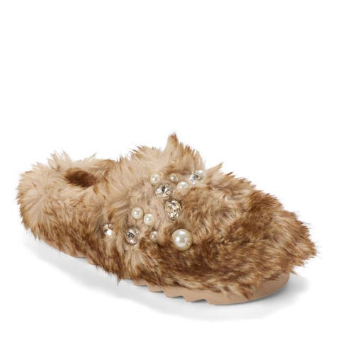 Annabelle Pile Clog With Embellishment Slippers