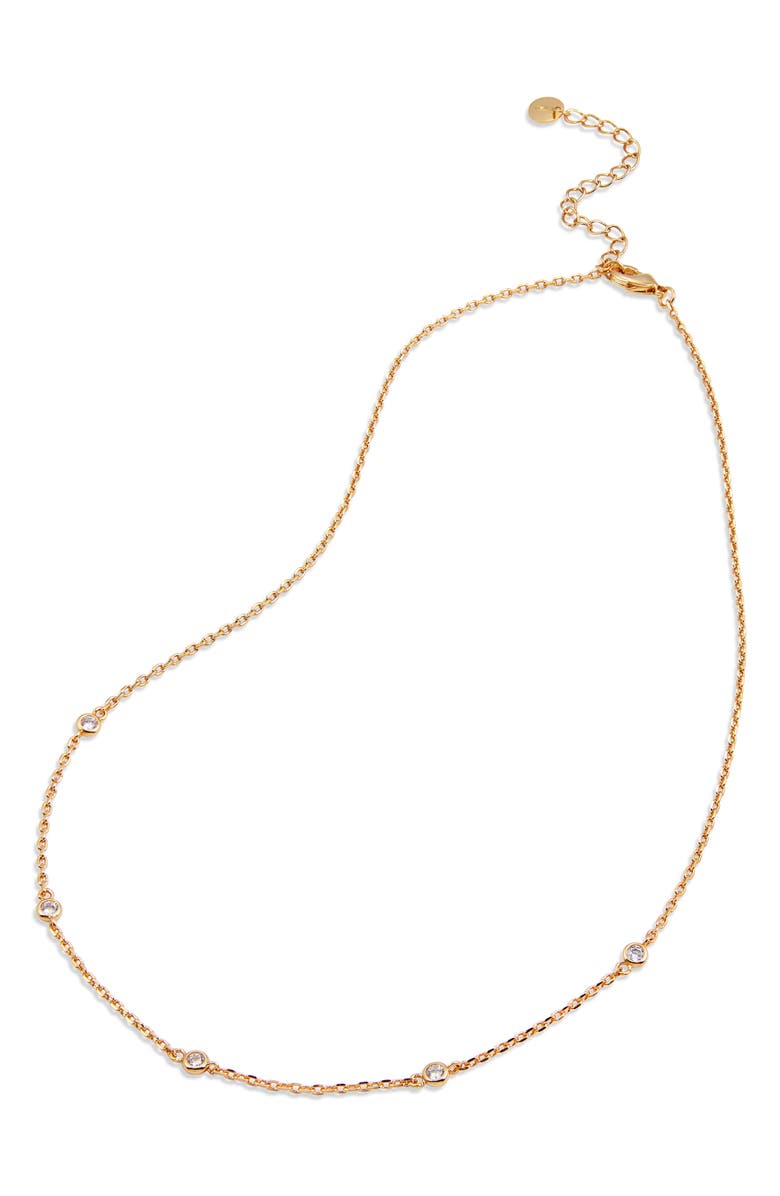 SAVVY CIE JEWELS CZ Station Choker Necklace, Main, color, 