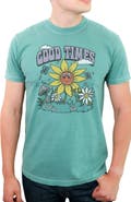 Lost Gods Men's Lost Gods Good Times Retro Flowers Graphic T-Shirt