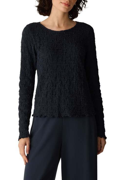 Crinkle Knit Top