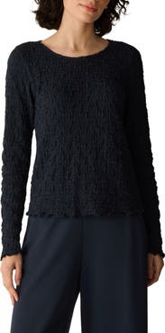 Eileen Fisher Crinkle Knit Top