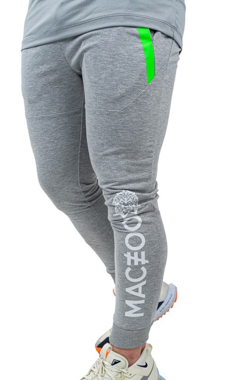 Maceoo Shield Grey Joggers In Grey