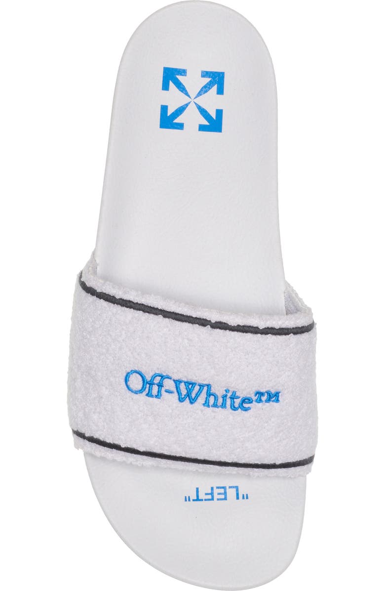 Off-White Terry Slide Sandal, Alternate, color,