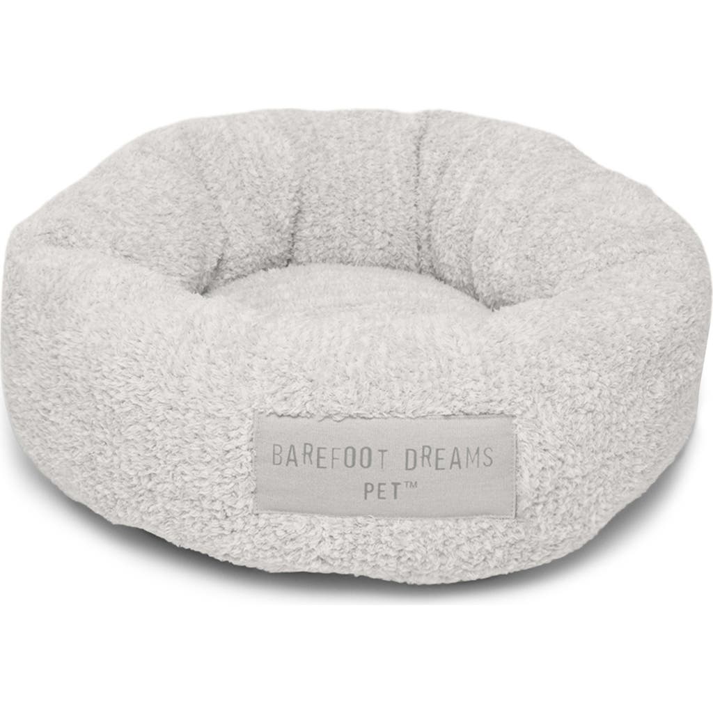 barefoot dreams CozyChic® Round Pet Bed in Pearl-Silver at Nordstrom, Size Large