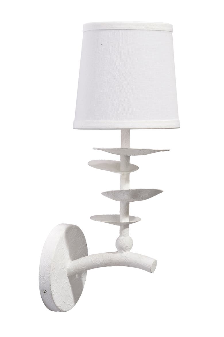 Petal 1-Light Wall Sconce, Alternate, color, White