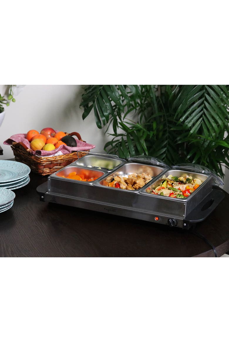 Buffet Server & Food Warmer, Alternate, color, Grey