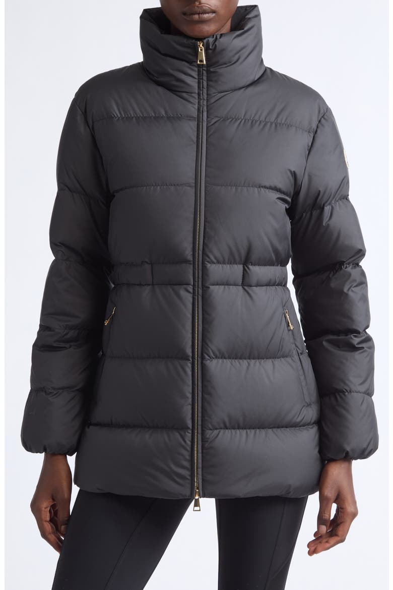 Brossette Down Puffer Jacket, Main, color, BLACK