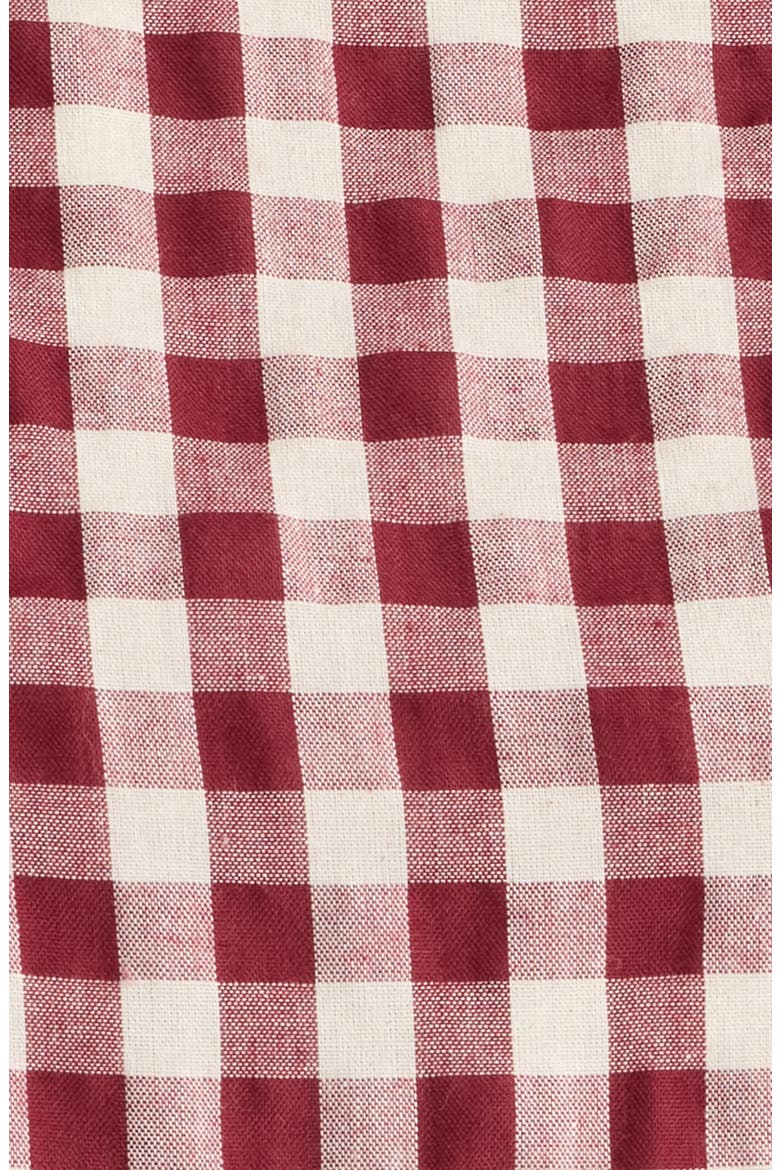 Landon Gingham Tiered Peplum Top, Alternate, color, BURGUNDY GINGHAM