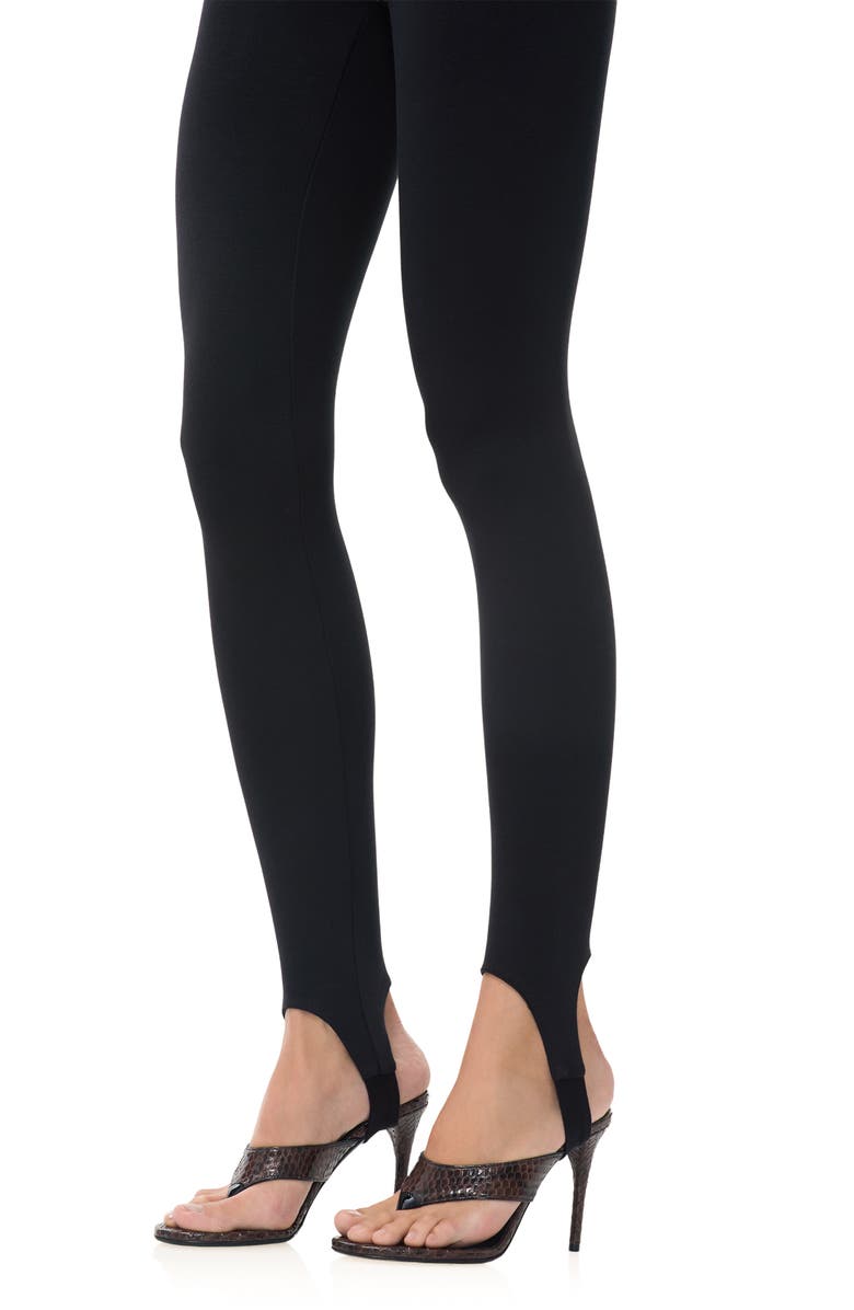 AFRM Jasmine Stirrup Pants, Alternate, color, Noir