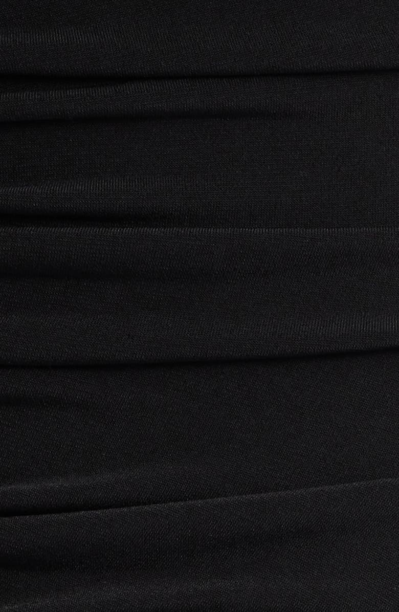 Emerald Sundae Ity Asymmetric Tiered Ruffle Halter Minidress, Alternate, color, Black