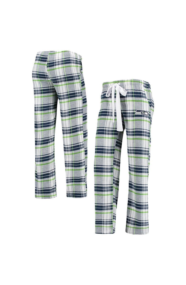 CONCEPTS SPORT Women's Concepts Sport College Navy/Neon Green Seattle Seahawks Accolade Flannel Pants, Main, color, 