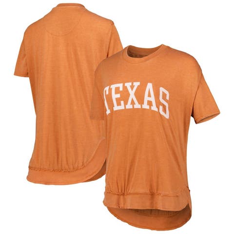Women's Pressbox Texas Orange Texas Longhorns Arch Poncho T-Shirt