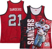 Mitchell & Ness Men's Mitchell & Ness Deion Sanders Red Atlanta Falcons 1989 Player Burst Tank Top
