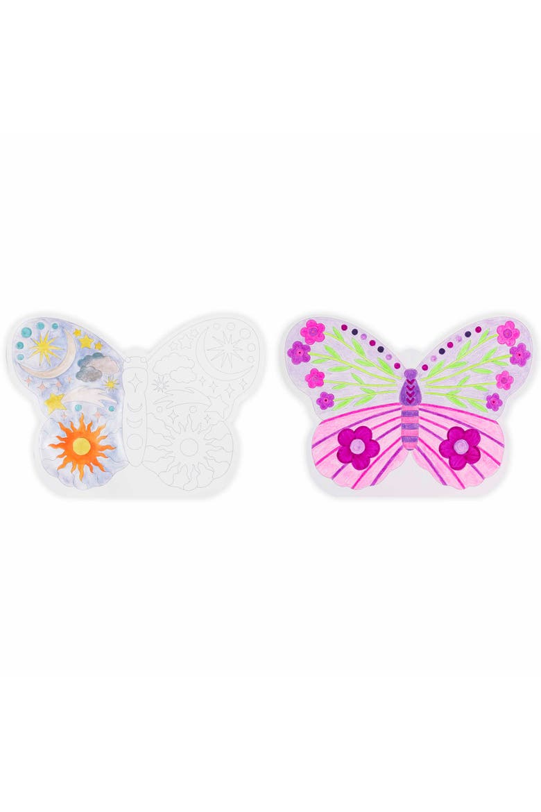 Vivid by Brea Reese Mixed Media Coloring Pad, Butterfly, 24 Shaped Sheets, Alternate, color, Multicolored