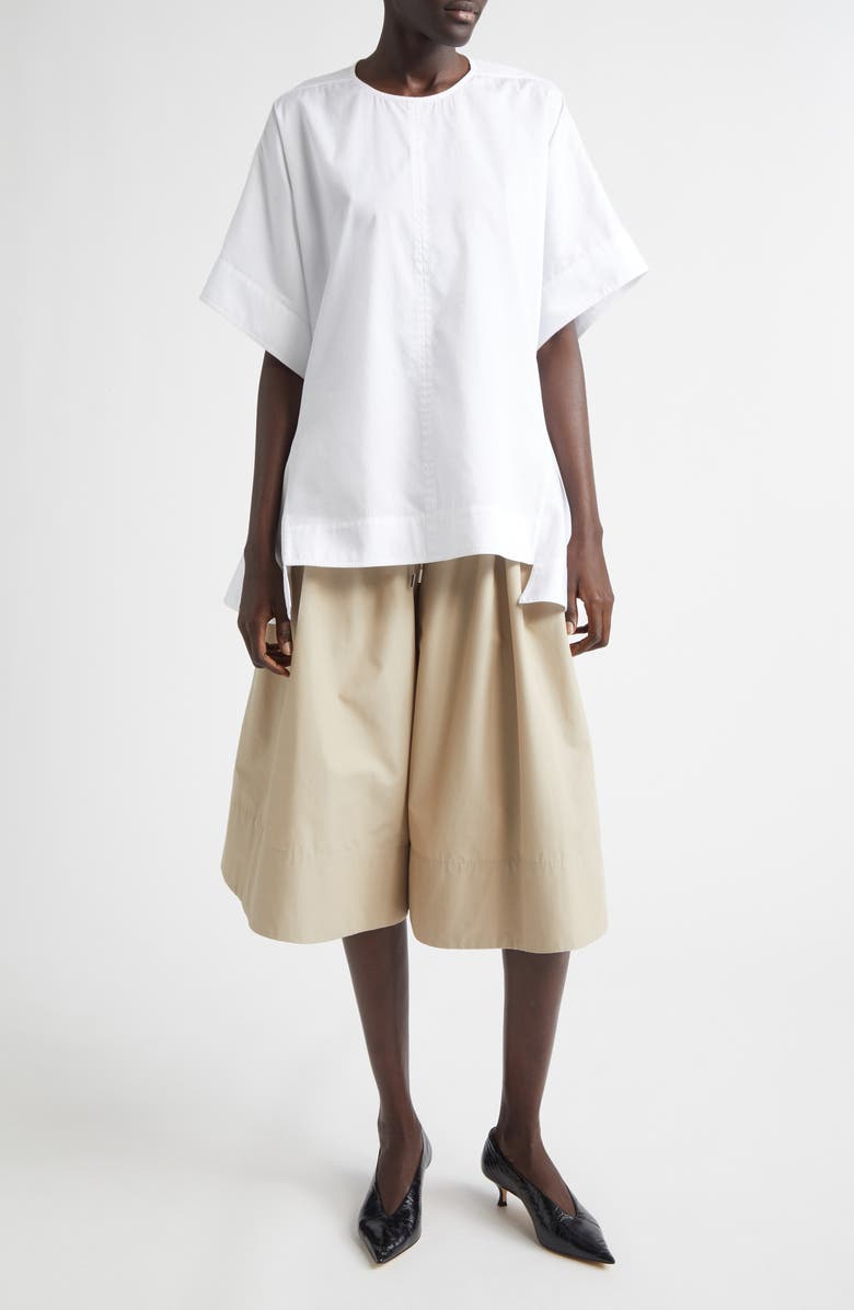 Brandon Maxwell The Tyler Crewneck Top, Alternate, color, Optic White