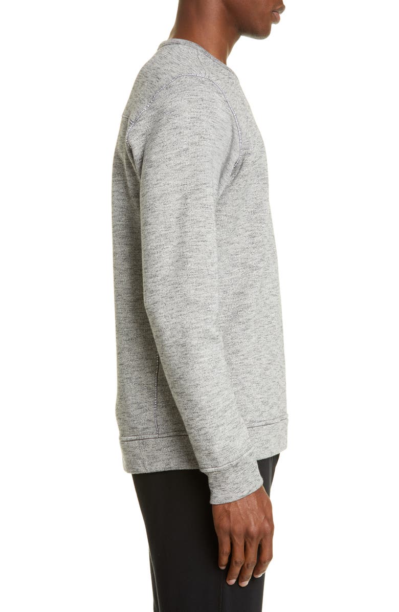 Stone Island Mélange Fleece Crewneck Sweatshirt, Alternate, color, 