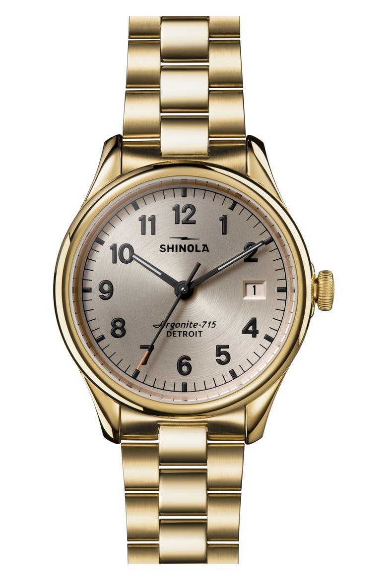 Gender Inclusive Vinton Bracelet Watch, 38mm, Main, color, PETRIFIED WOOD