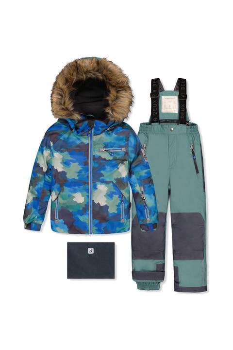 Play Camouflage Jacket & Reinforced Pants Two Piece Snowsuit