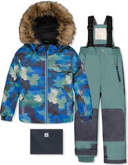 Deux par Deux Play Camouflage Jacket & Reinforced Pants Two Piece Snowsuit