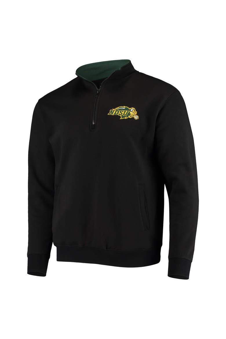 Men's Colosseum Black NDSU Bison Tortugas Logo Quarter-Zip Jacket, Alternate, color, Black