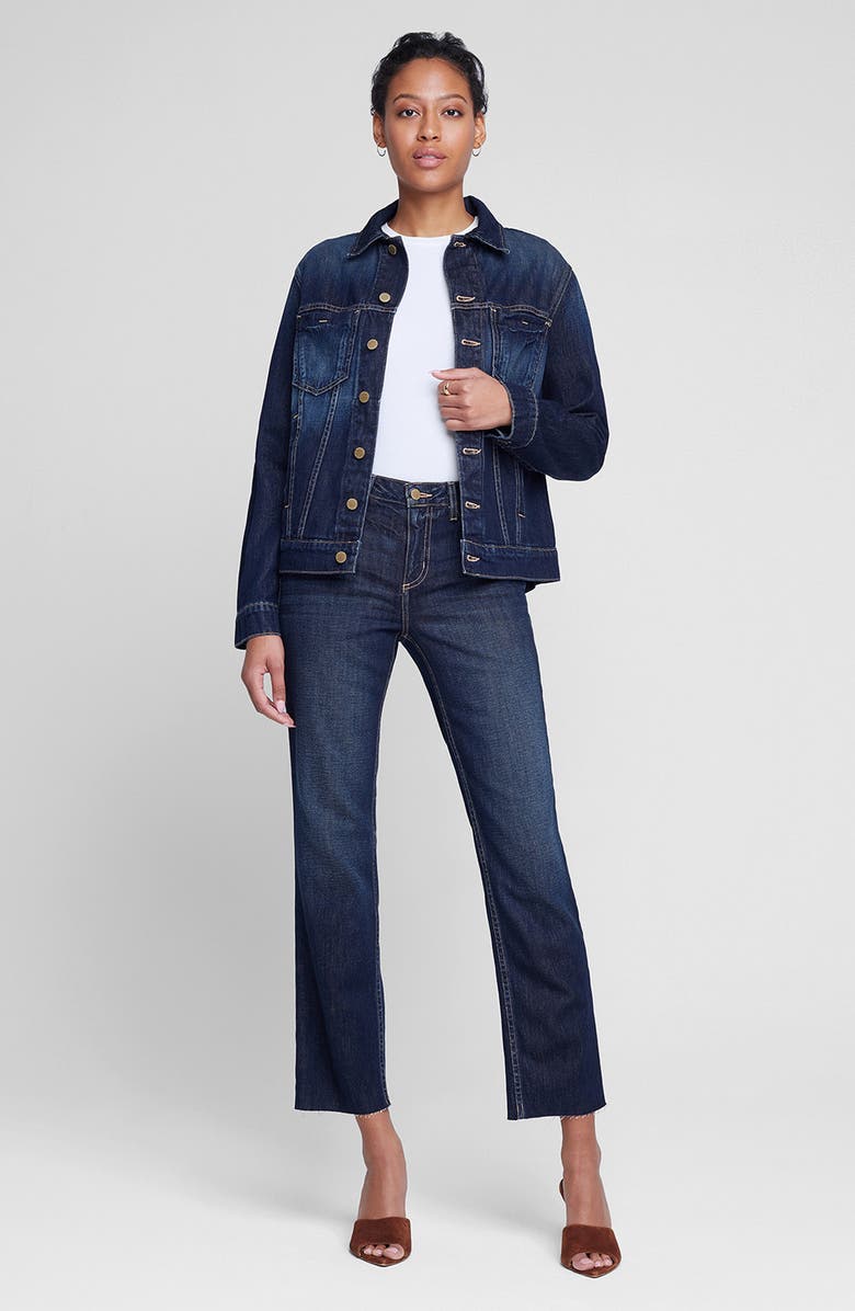 L'AGENCE Mack Oversize Denim Jacket, Alternate, color, 