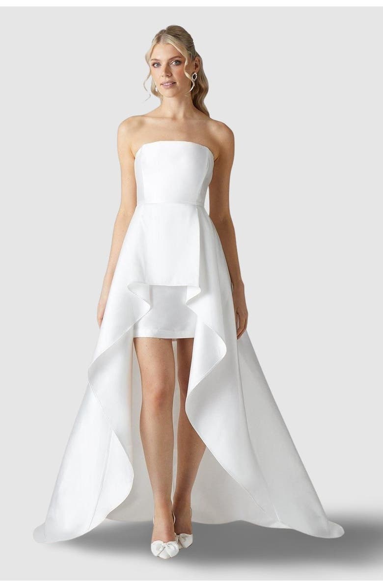 Coast Bandeau Mini Wedding Dress, Main, color, Ivory