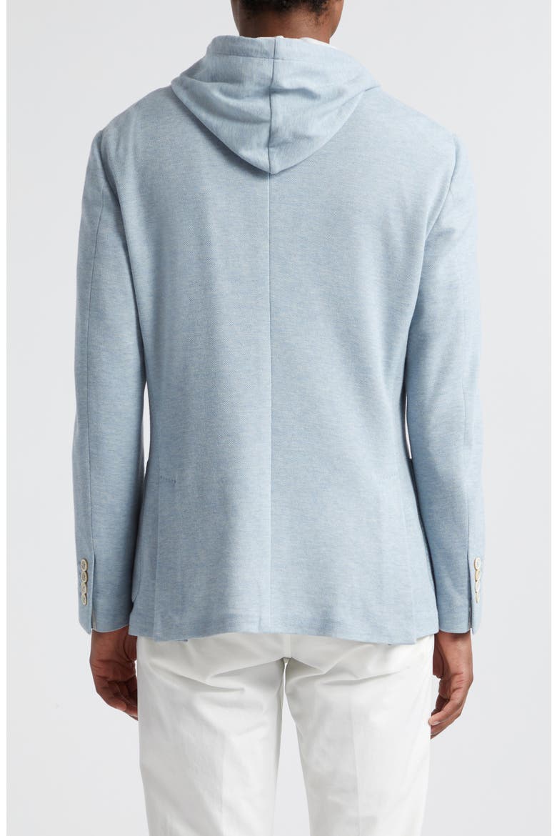 Cotton & Cashmere Twill Blazer with Removable Hooded Bib, Alternate, color, BABY BLUE