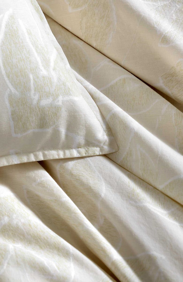 Calvin Klein Yellow Leaves 200 Thread Count Cotton Comforter & Shams Set, Alternate, color, Light / Medium Yellow