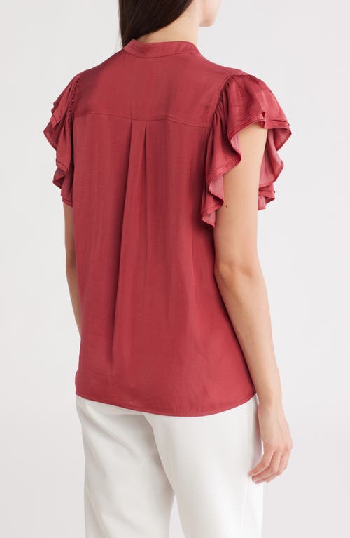 Gemma + Jane Ruffle Sleeve Button-up Shirt