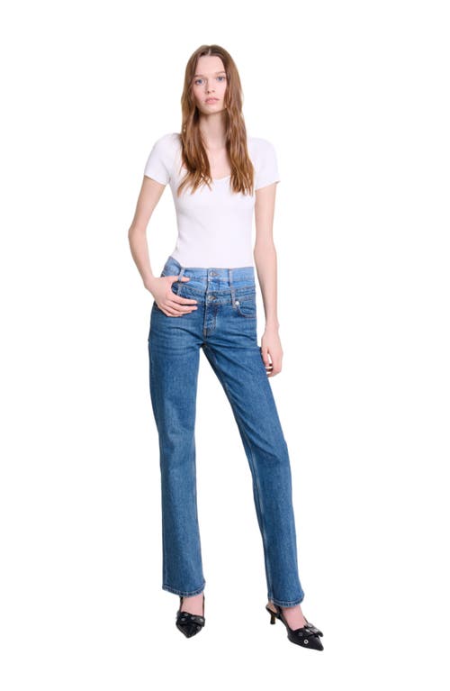 Maje Knit Top In Ecru