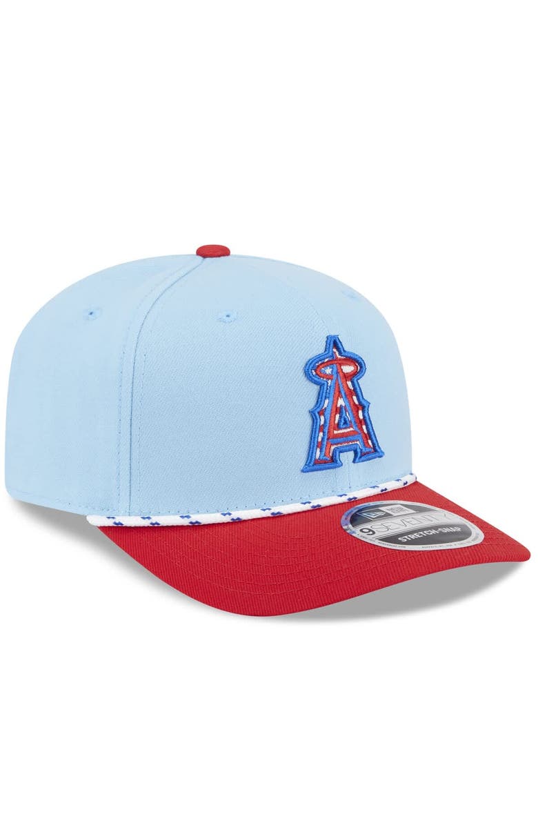 New Era Men's New Era Light Blue/Red Los Angeles Angels 2025 Fourth of July 9SEVENTY Adjustable Hat, Alternate, color, 