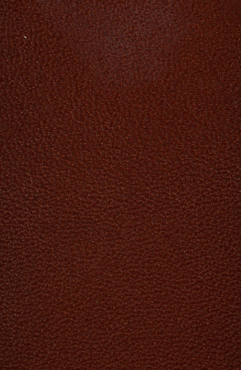 Saint Laurent Moto Calfskin Leather Belt, Alternate, color, Dark Brown Chocolate