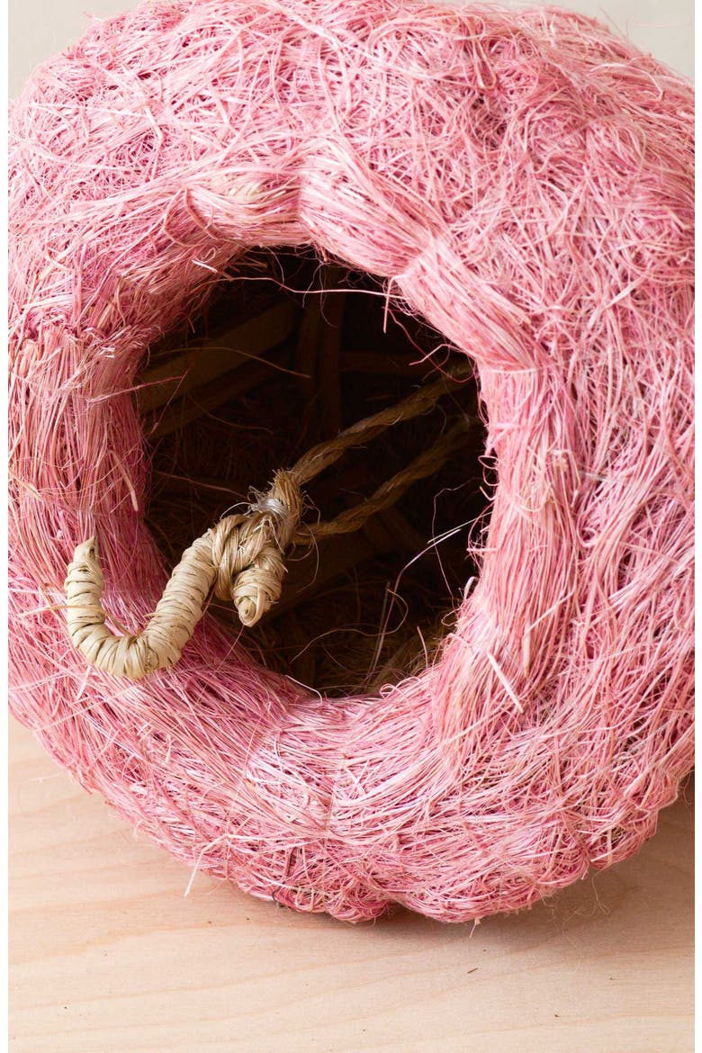 Coco Coir Hanging Planter for Air Plants, Alternate, color, Pink